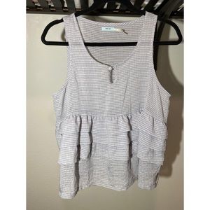 Urban outfitters kimchi blue sheer ruffle grey tank top